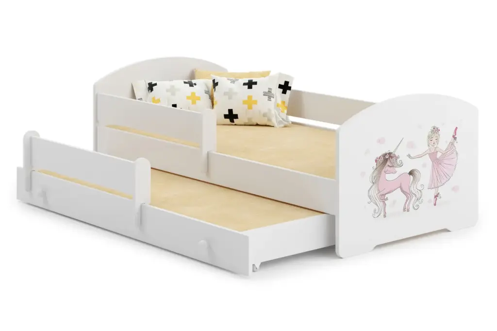 Детско двойно легло LUK II с разтегателен механизъм с различни мотиви