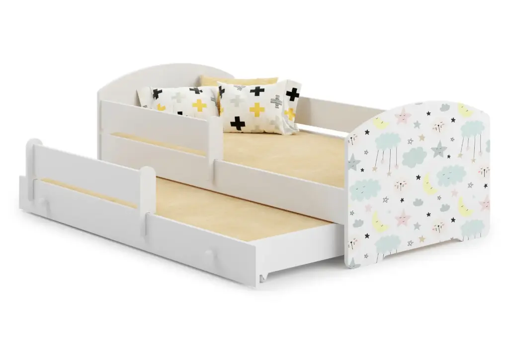 Детско двойно легло LUK II 160 x 80 с 2 матрака и различни мотиви