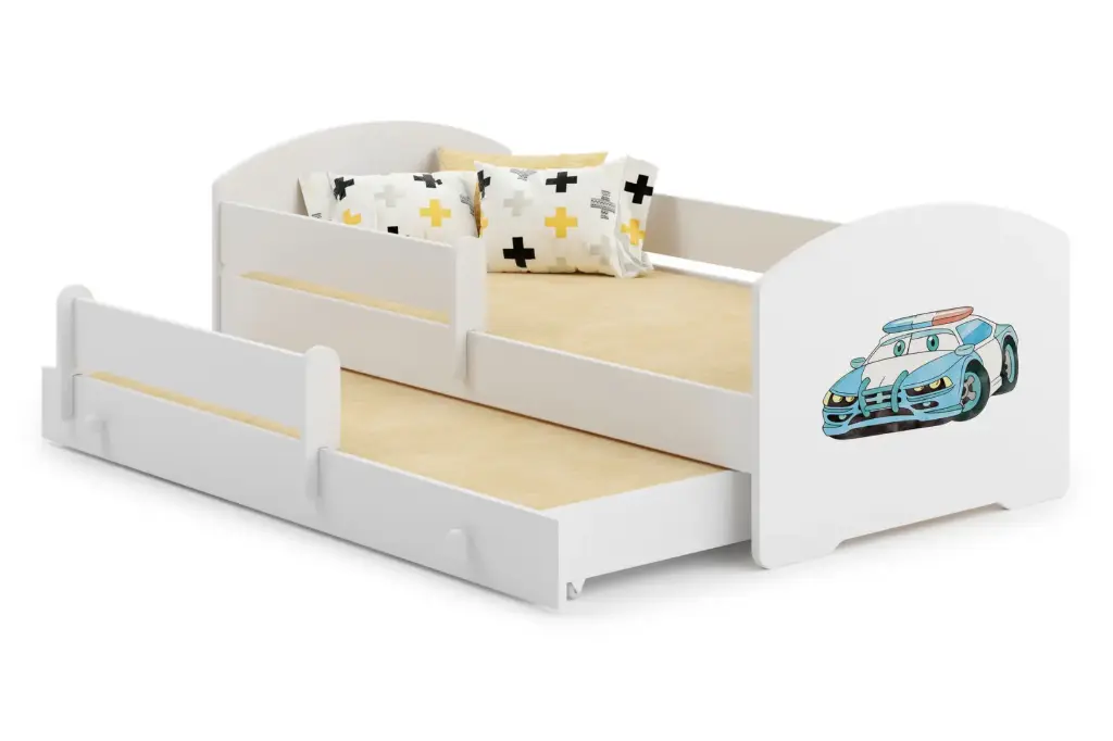 Детско двойно легло LUK II 160 x 80 с 2 матрака и различни мотиви