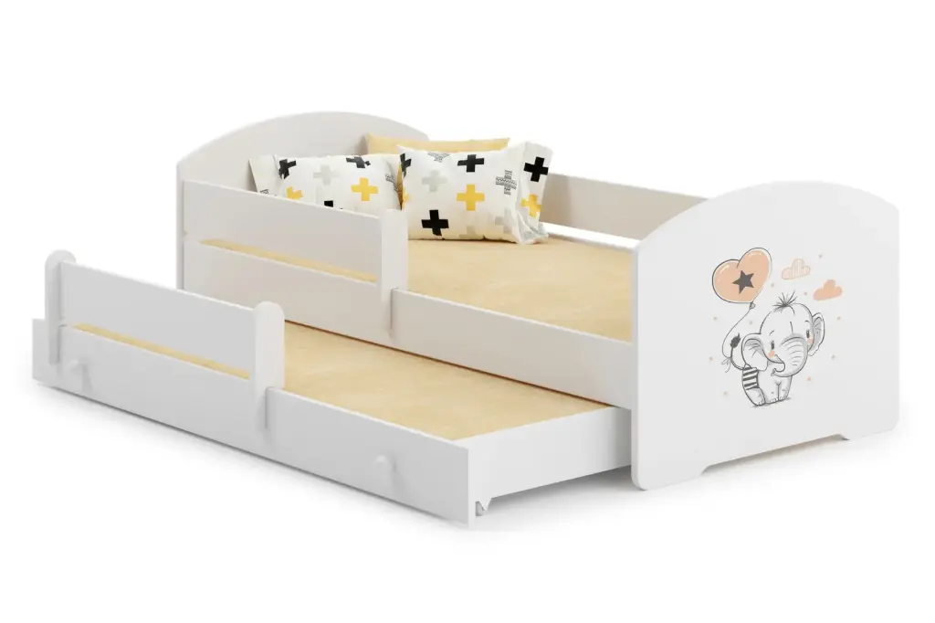 Детско двойно легло LUK II с разтегателен механизъм с различни мотиви