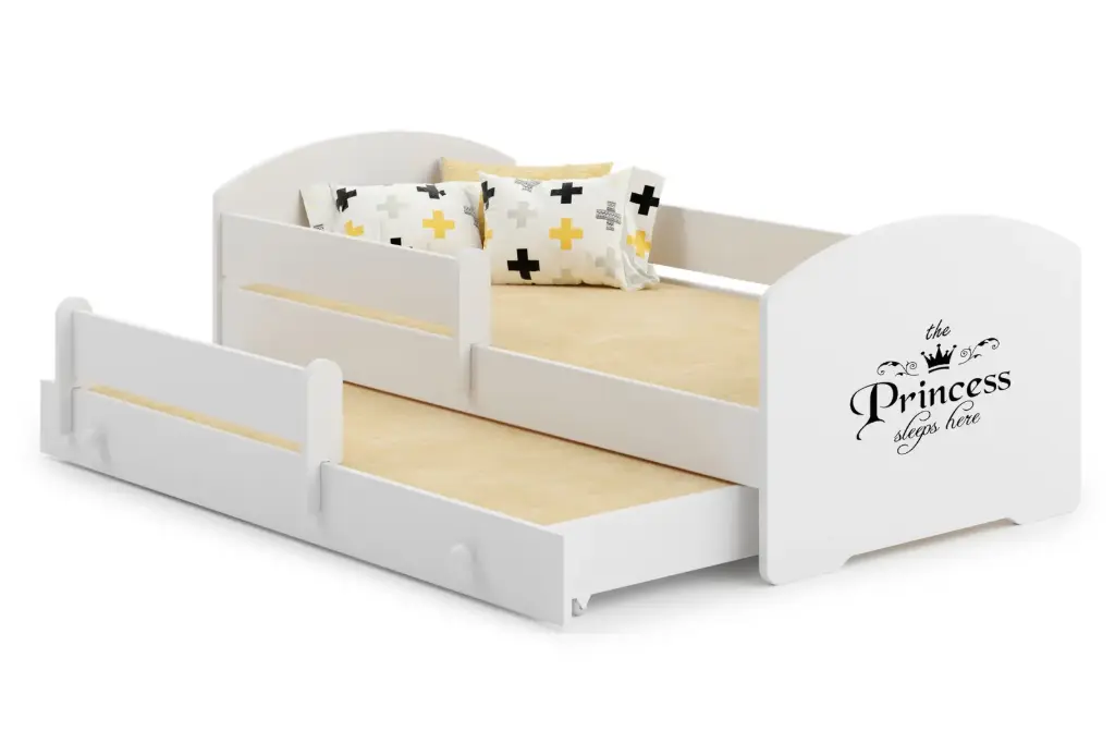 [010138] Детско двойно легло LUK II 160 x 80 с 2 матрака и различни мотиви (princess)