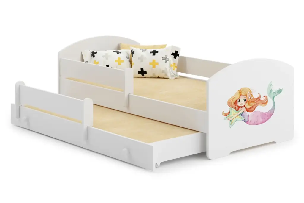 Детско двойно легло LUK II 160 x 80 с 2 матрака и различни мотиви