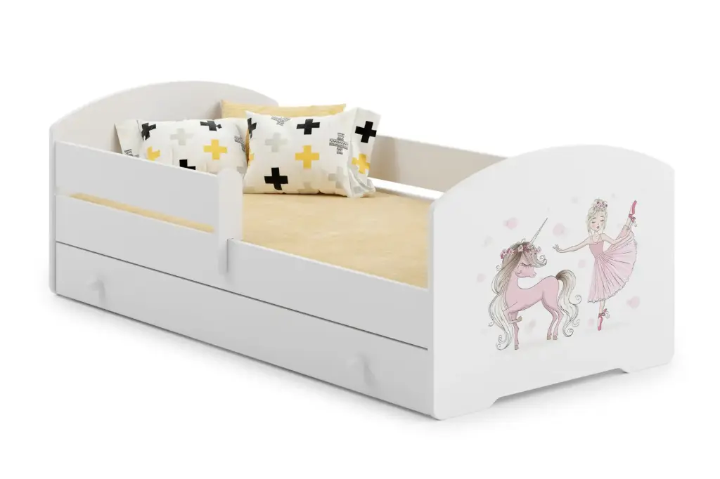 Детско легло Luk с парапет и чекмедже с различни мотиви