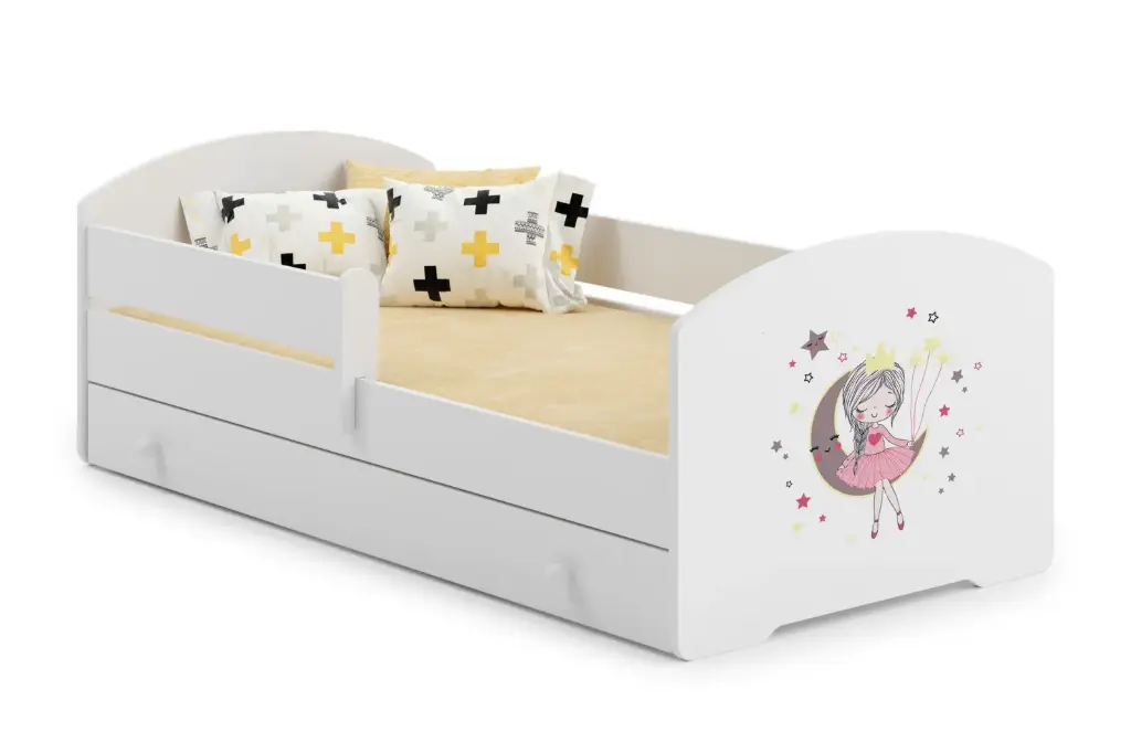 Детско легло Luk с парапет и чекмедже с различни мотиви