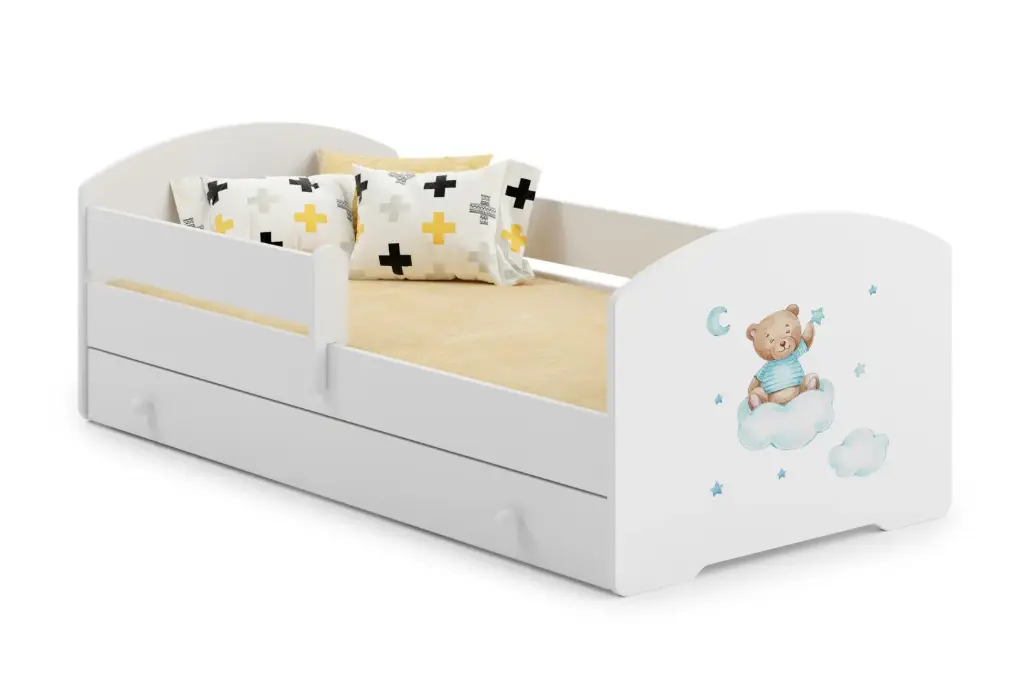 Детско легло Luk с парапет и чекмедже с различни мотиви