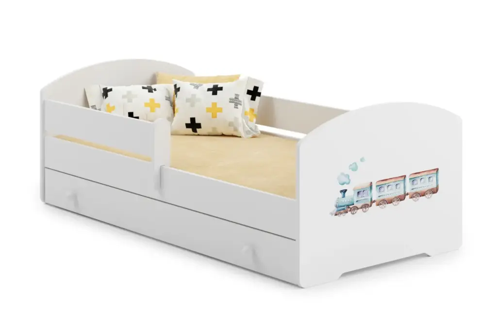 Детско легло Luk с парапет и чекмедже с различни мотиви