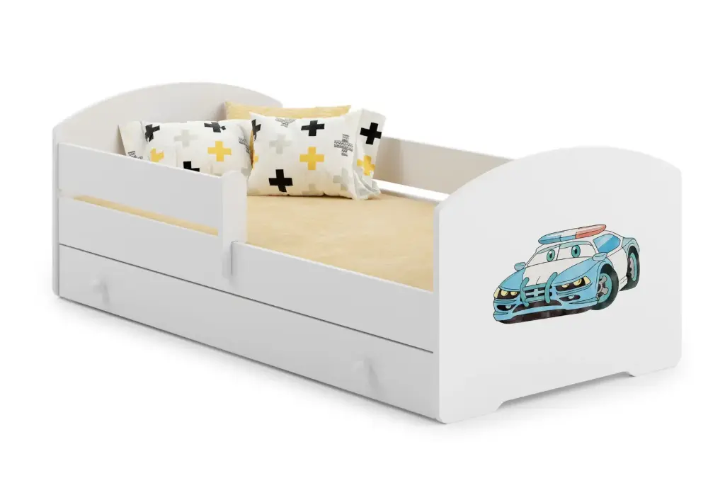 Детско легло Luk с парапет и чекмедже с различни мотиви