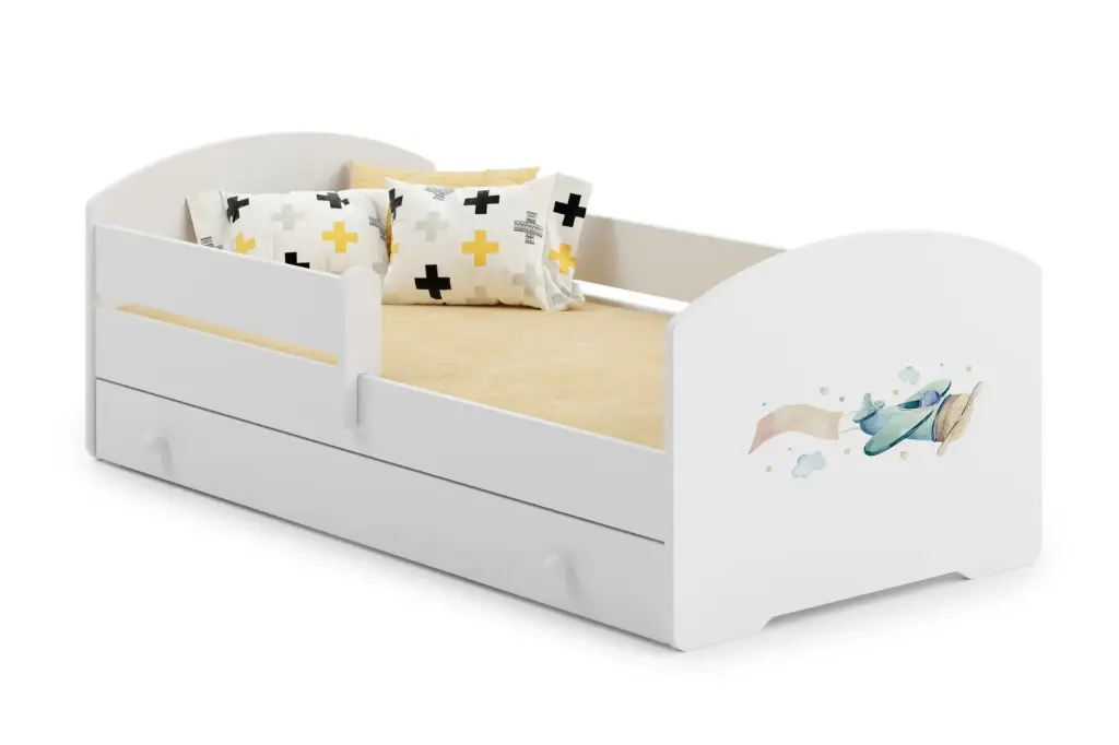 Детско легло Luk с парапет и чекмедже с различни мотиви