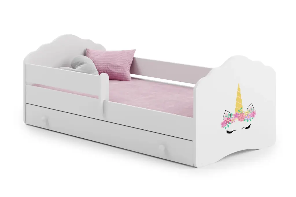 Детско легло FALA с парапет и чекмедже с различни мотиви