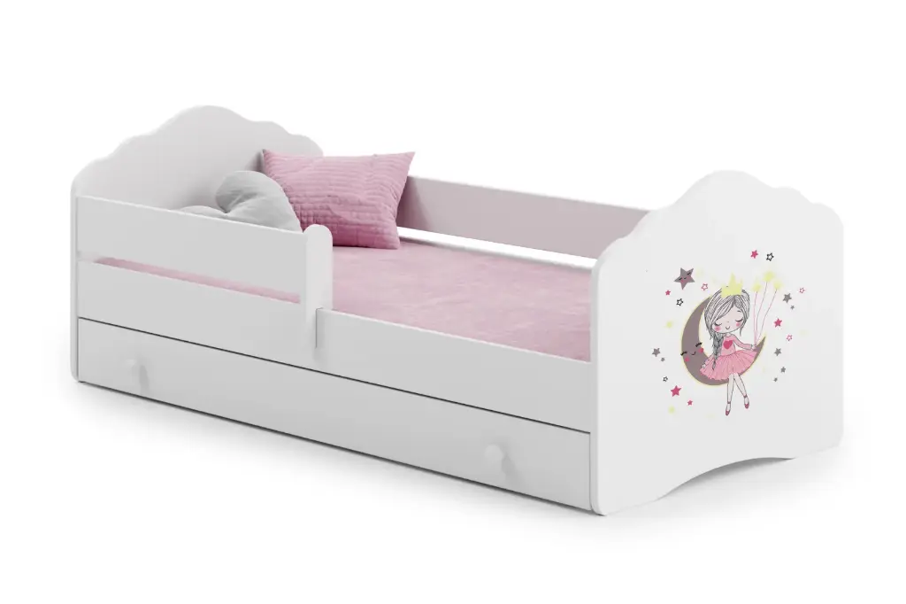 Детско легло FALA с парапет и чекмедже с различни мотиви