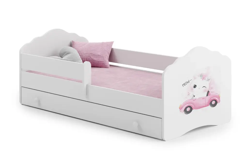 Детско легло FALA с парапет и чекмедже с различни мотиви