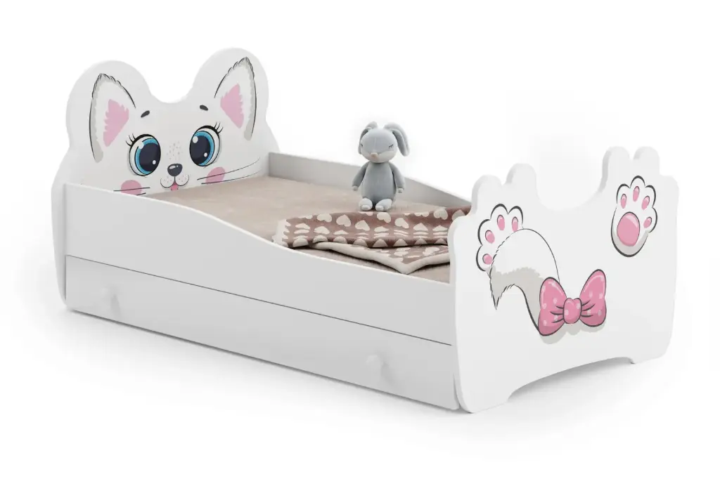 Детско легло Pink cat с чекмедже