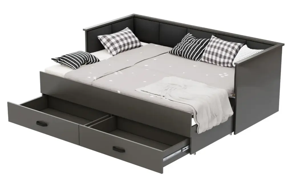 Двойно легло HELIOS с матрак и цветни панели