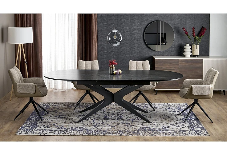 Разтегателна трапезна маса SANDRO черна