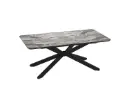 Разтегателна трапезна маса MONA черен мрамор / черна
