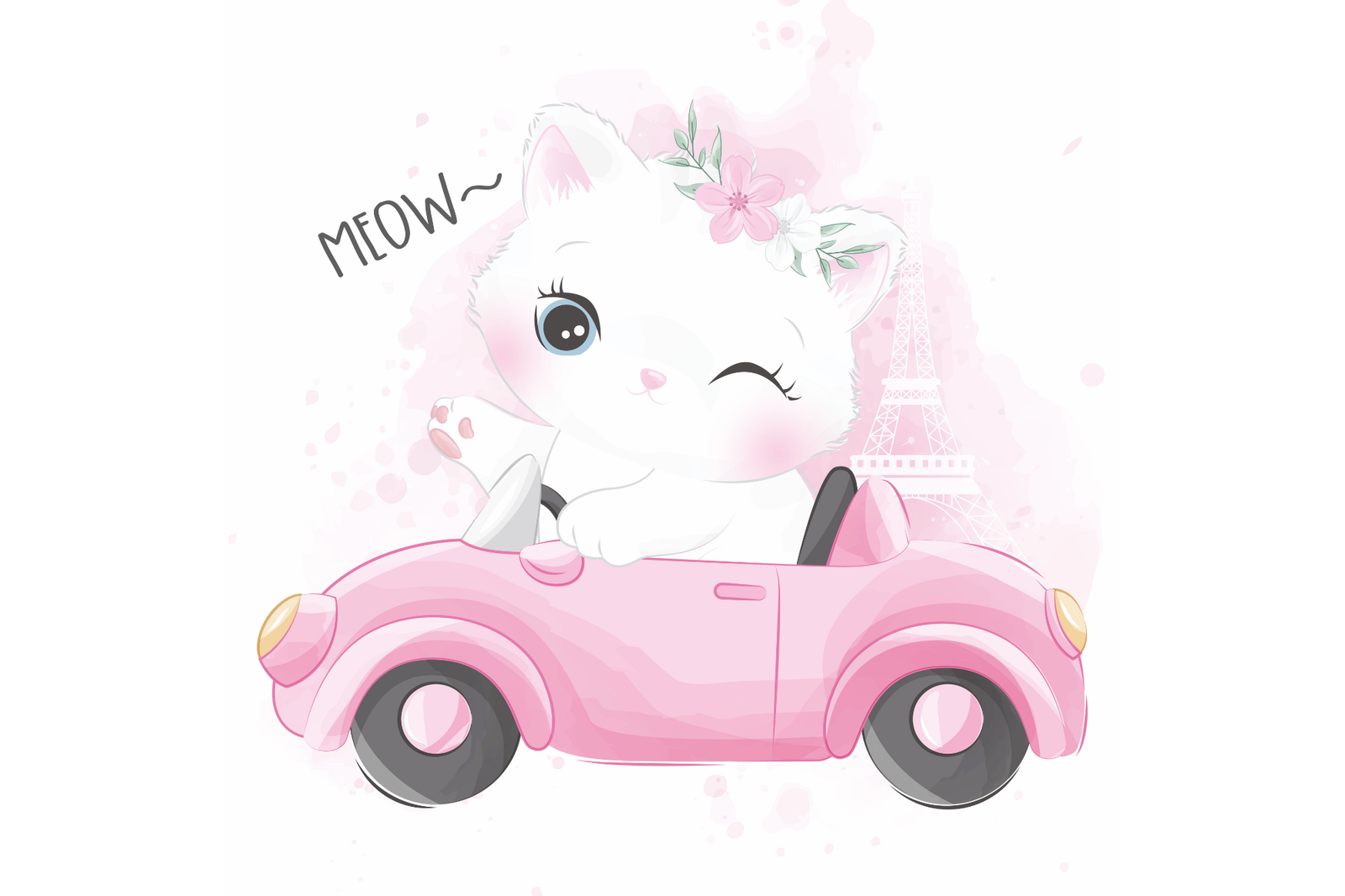 Мотив: cat with car