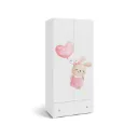 Гардероб Stella с две врати, чекмедже и графика зайче