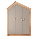 Трикрилен детски гардероб MY HOUSE