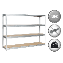 Метален стелаж MEGA 177x240x60 см, до 450 кг на рафт